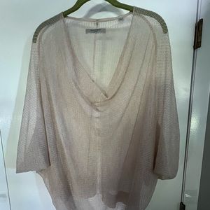 Allsaints Cream Mesh Top Sz L NWOT